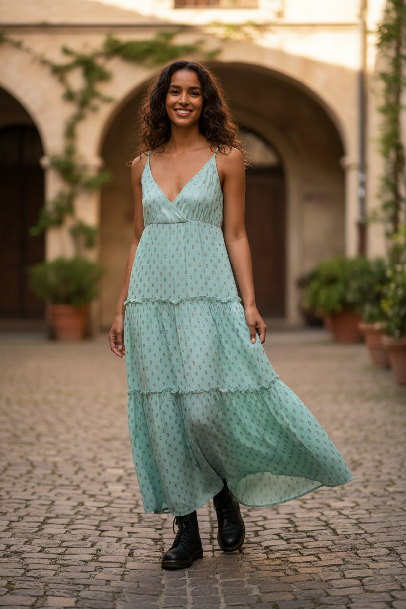 Golden Breeze Maxi Dress