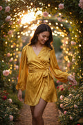 Golden Hour Wrap Mini Dress