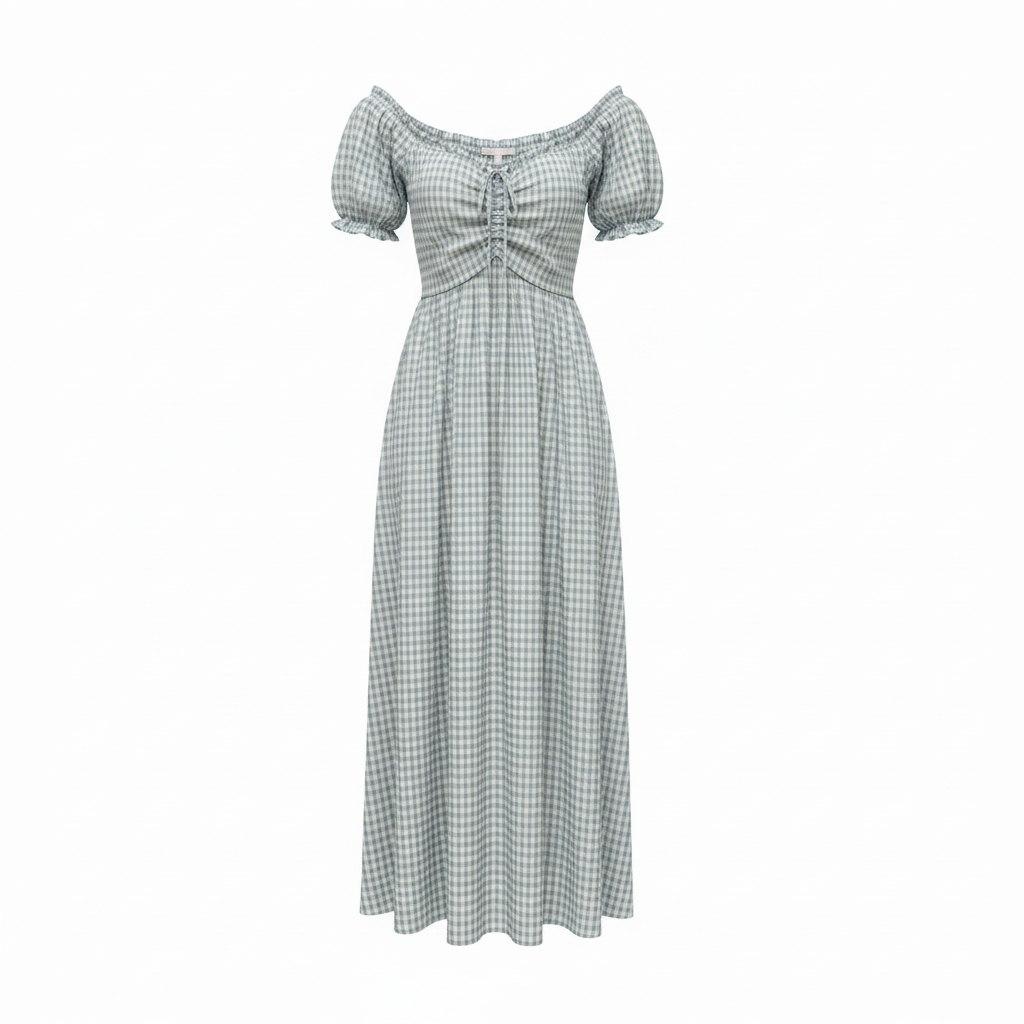 Effortless Gingham Maxi Dress