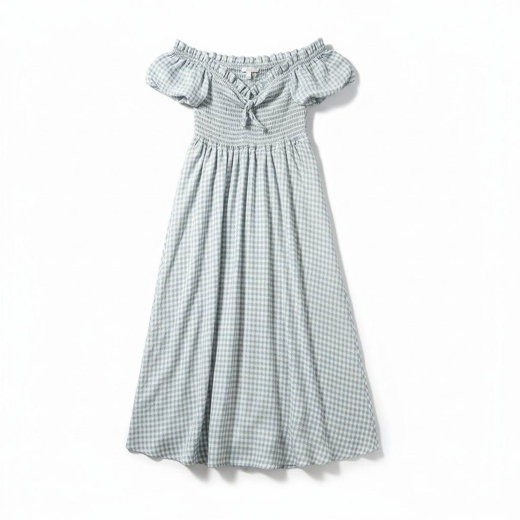 Effortless Gingham Maxi Dress