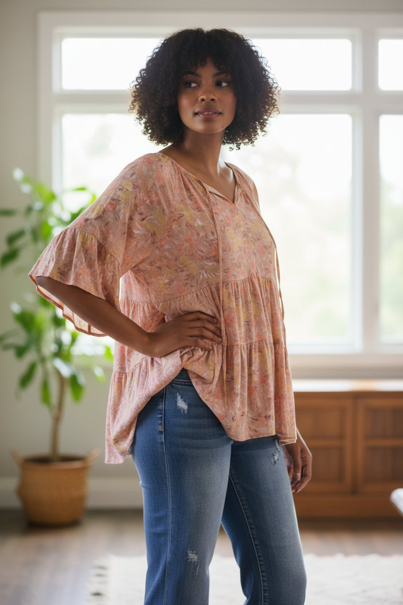 Rose Cloud Tunic Top