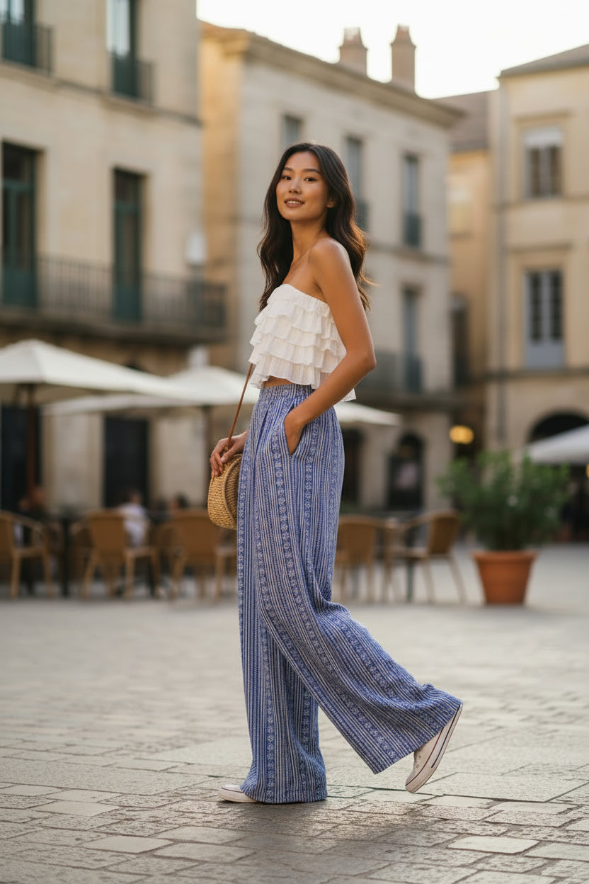 Soft Breeze Ruffle Tube Top