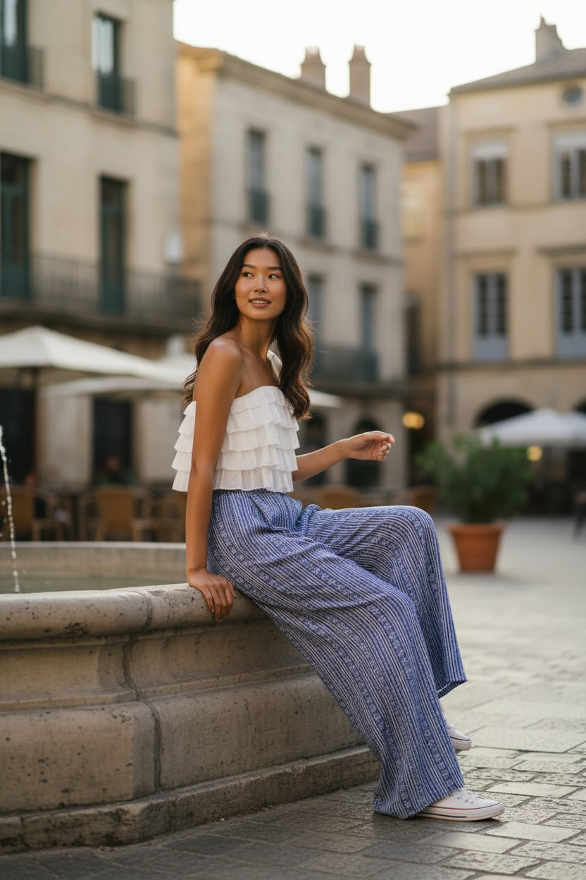 Soft Breeze Ruffle Tube Top