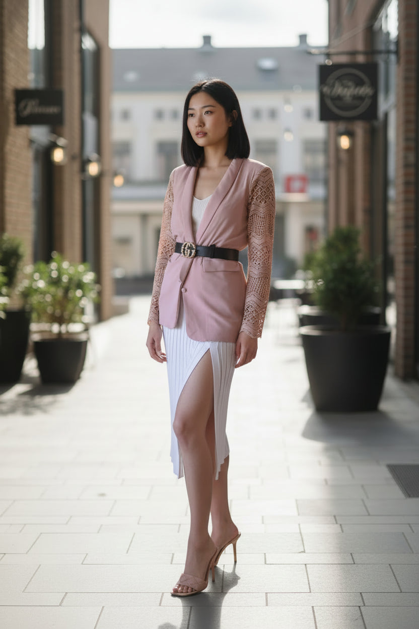 Soft Power Lace Blazer