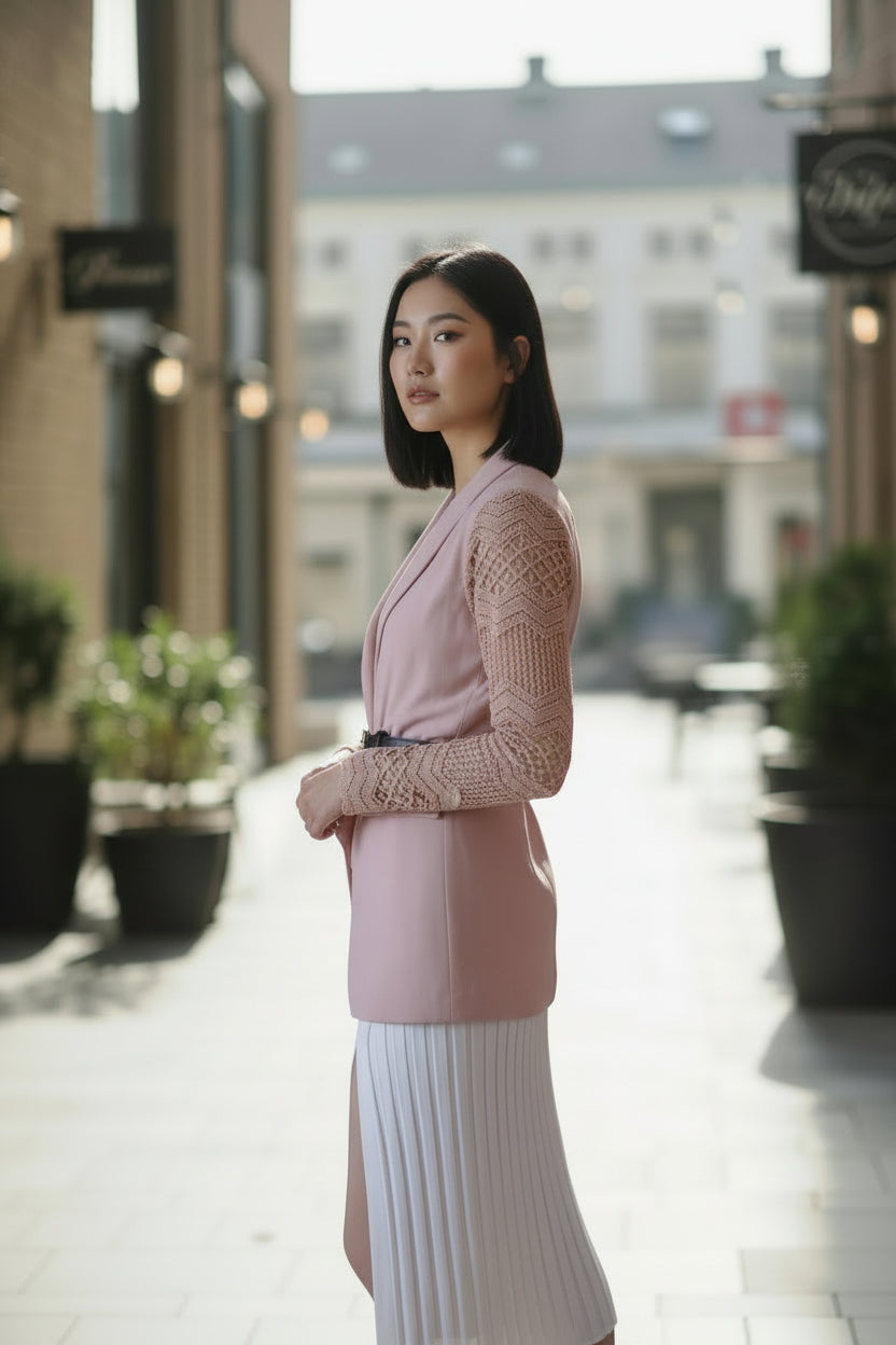 Soft Power Lace Blazer