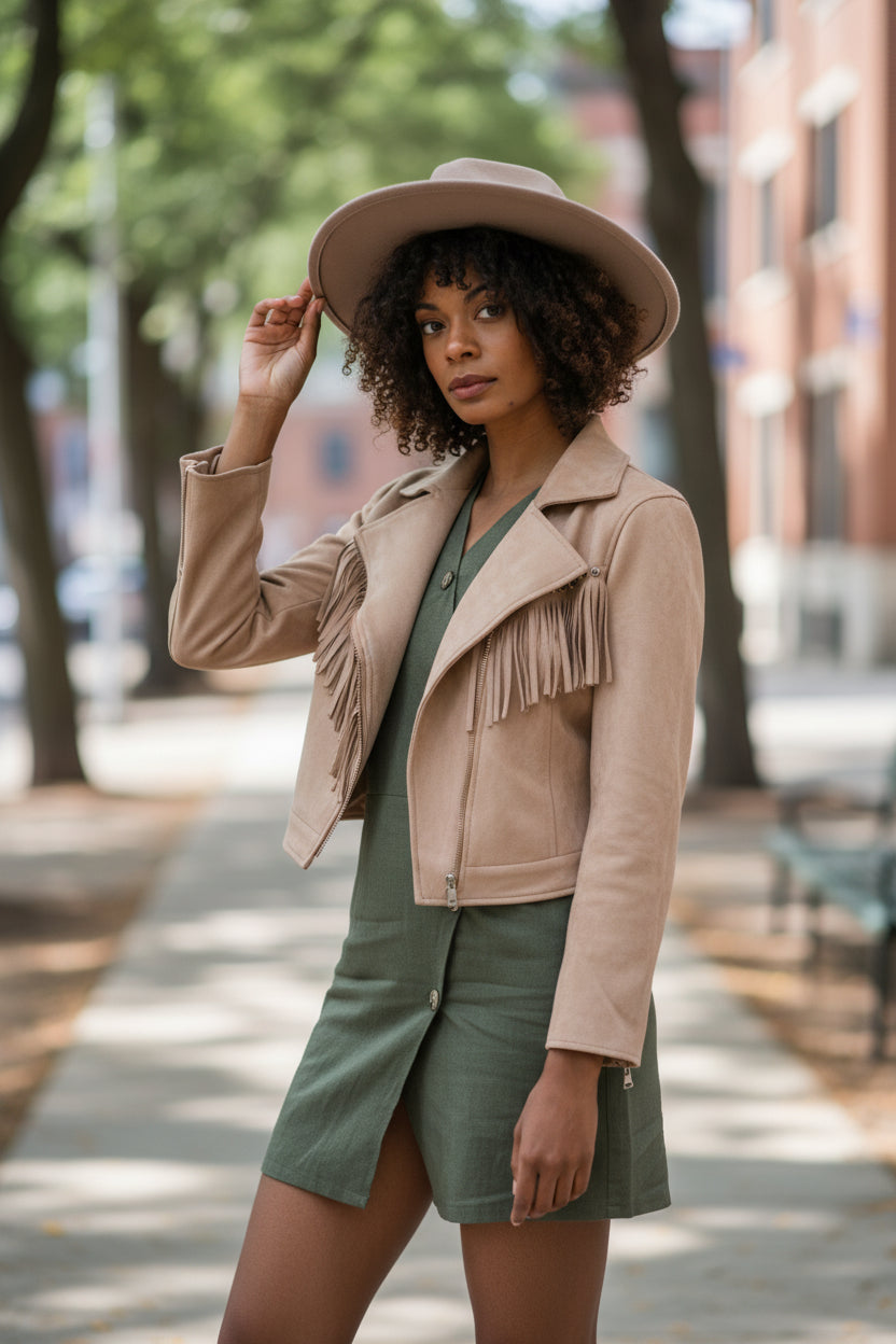 Free Spirit Suede Fringe Jacket