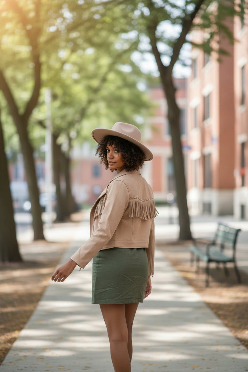 Free Spirit Suede Fringe Jacket