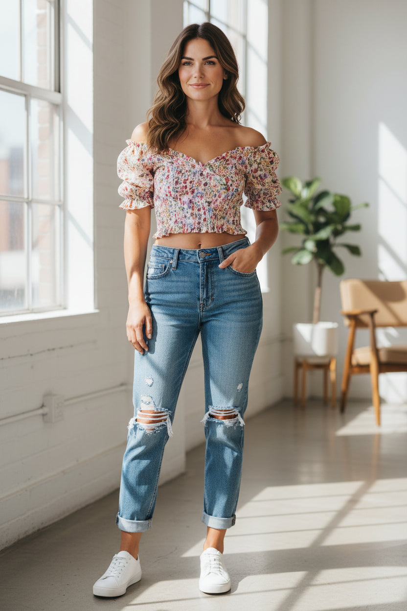 Wildflower Smocked Top