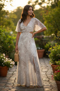 Golden Meadow Cutout Maxi Dress