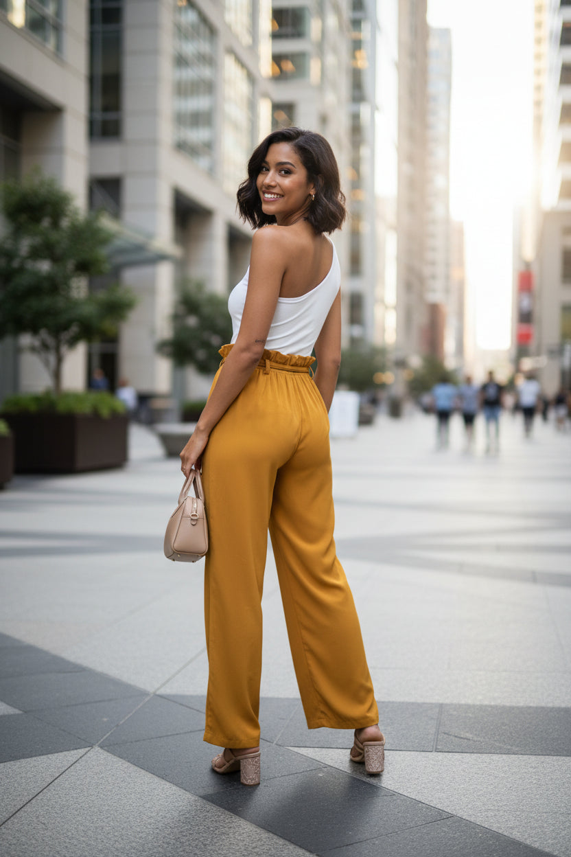 One-Shoulder Sunset Jumpsuit