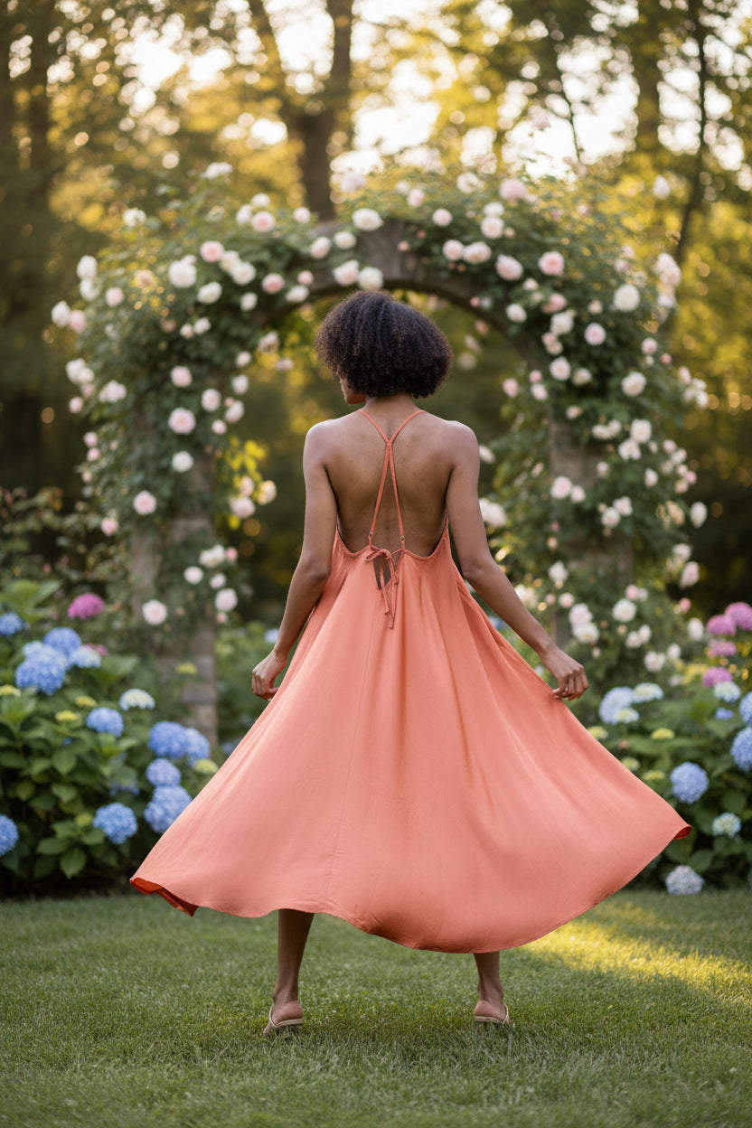 Golden Ease Midi Dress