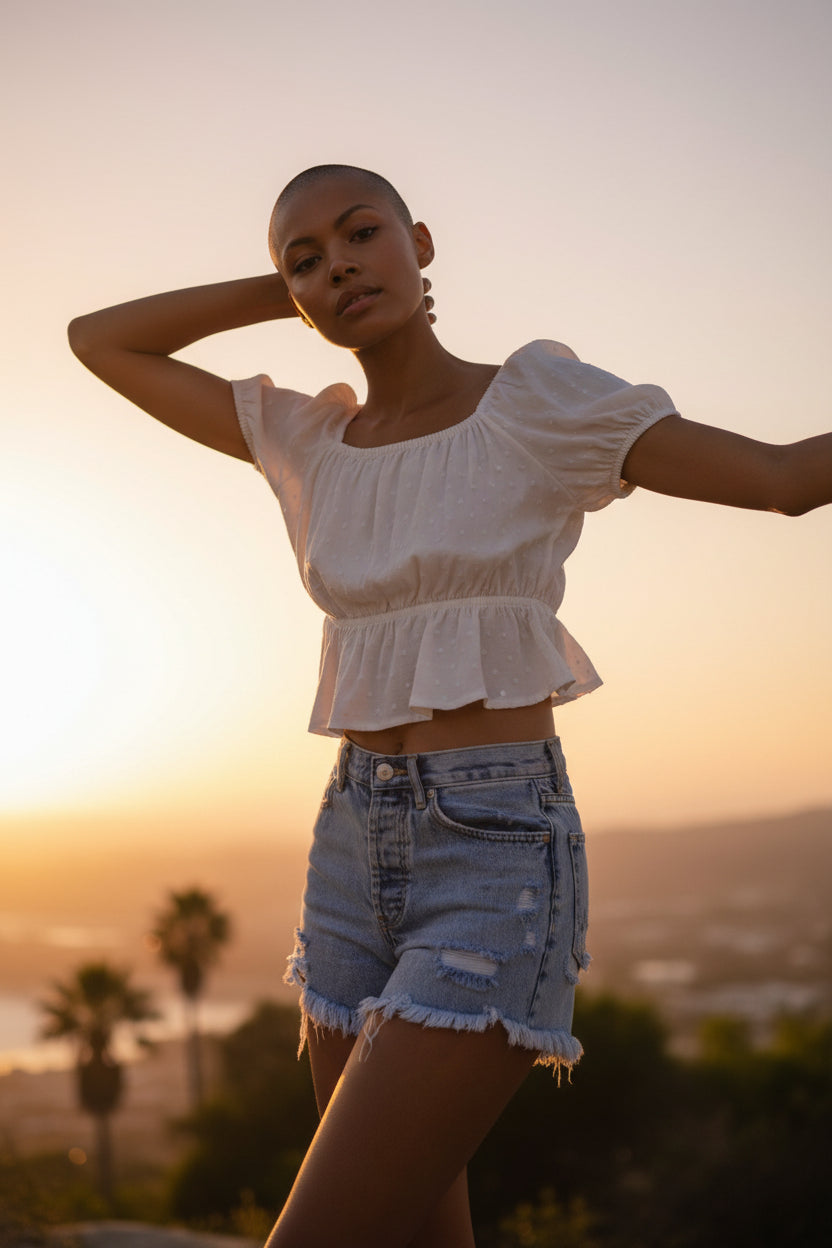 Wildflower Keyhole Top