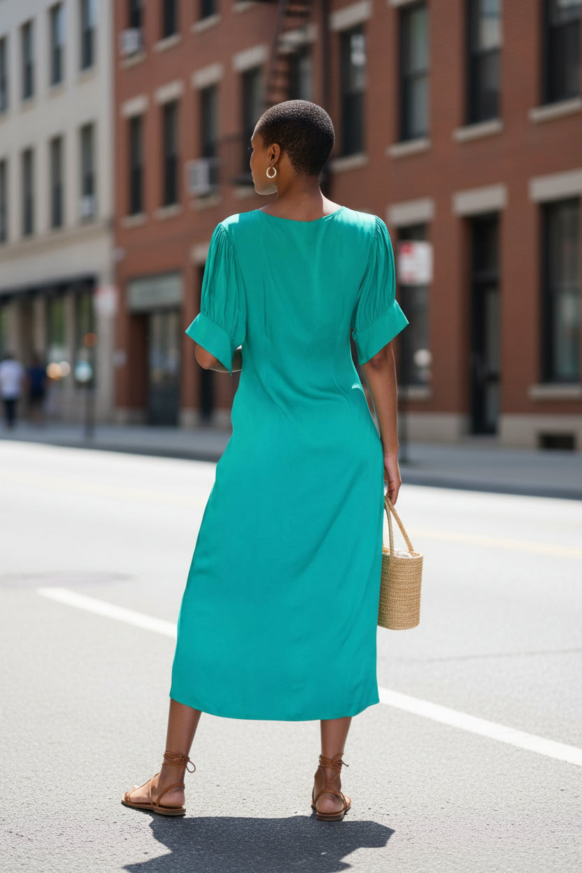 Emerald Muse Midi Dress