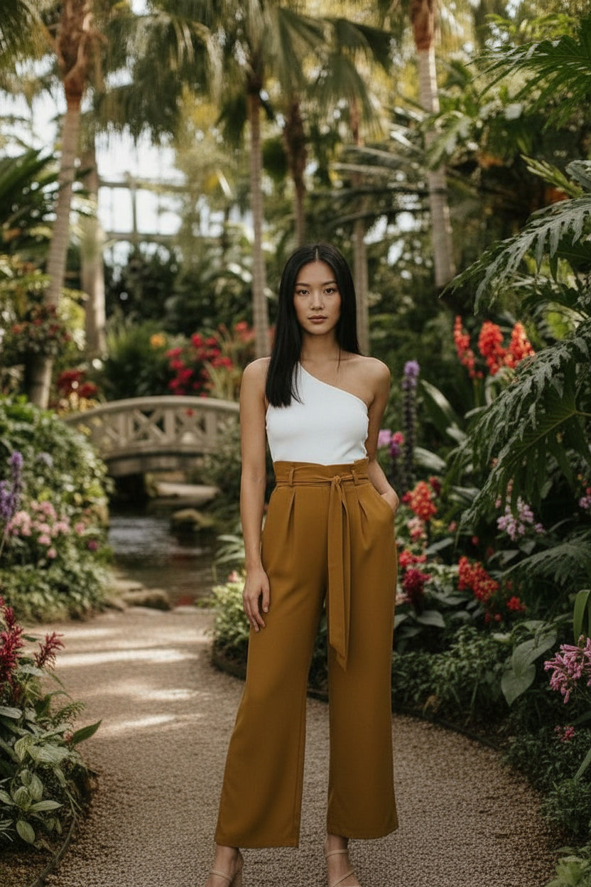 One-Shoulder Sunset Jumpsuit