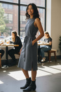 Everyday Ease Belted Midi Dress