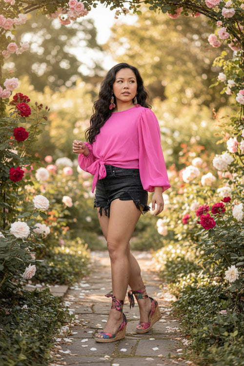 Bloomside Tie-Front Blouse