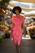 Bright Path Shirt Dress