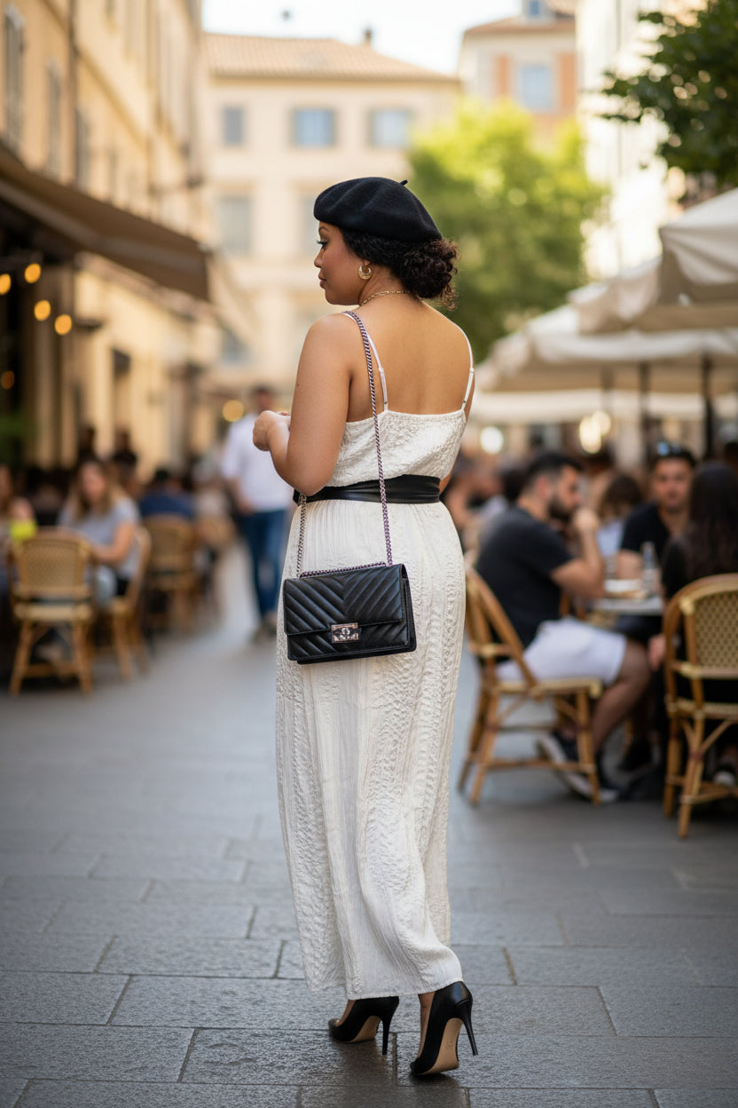 Parisian Whisper Midi Dress